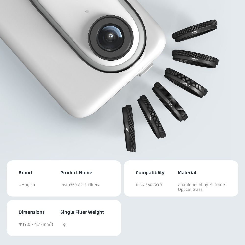 ND8 ND16 ND32 ND64 Lens Filters CPL Lens Cover New Protective Lens for Insta360 GO 2 GO 3