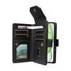 For iPhone 15 Case with Multi-Card Holder and Strap PU Leather Phone Cover Stand