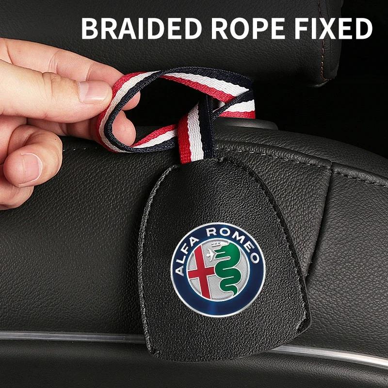 Автомобильные наклейки Для Alfa Romeo Крючок на подголовник заднего сиденья Автомобильный вешалка-органайзер для сиденья Для Alfa Romeo 159 Giulietta Giulia Mito Stelv