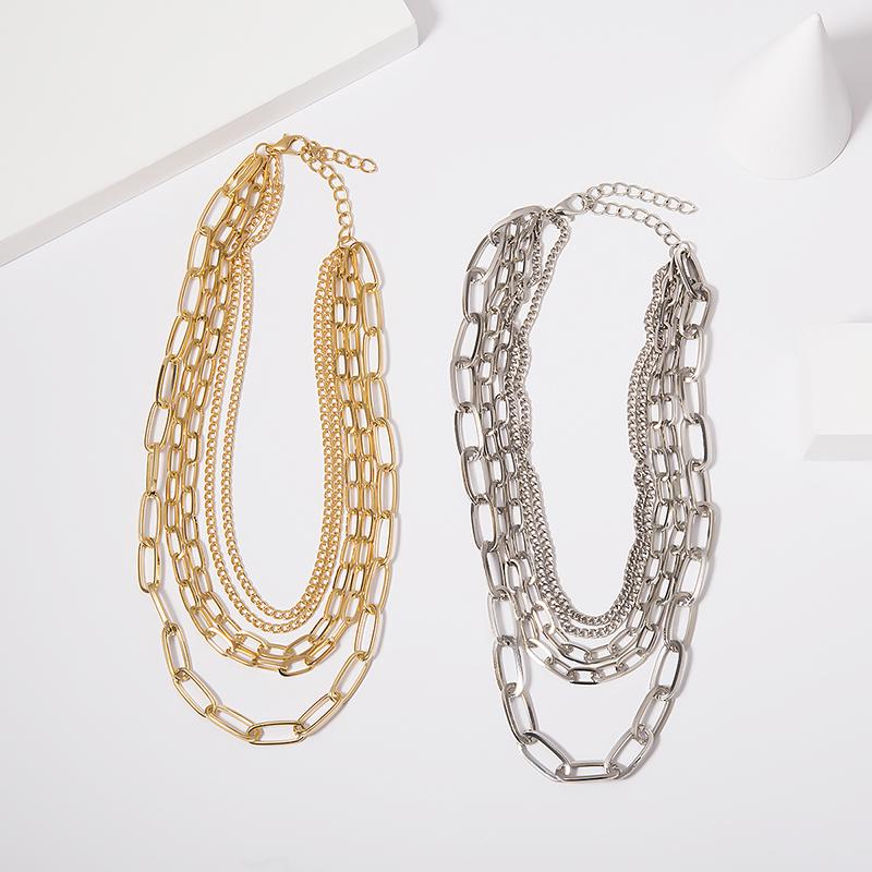 Многослойные женские колье-чокер из сплава для ключицы, подвески-цепочки, ювелирные изделия