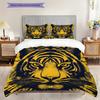 Tiger Pattern Bedding Quilt Set Quilt Cover Pillowcase Home Decoration Birthday Gift (1 * duvet cover + 2 * pillowcase, without core)