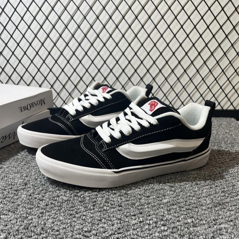 Весенне-осенние Knu skool классические черные низкие американские ретро пухлые хлеб повседневные кеды