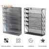 A4 Wall-mounted File Box with 6 Layers 5 Pockets Bottom Slot File Box Organizer High Capacity Storage File Sorter