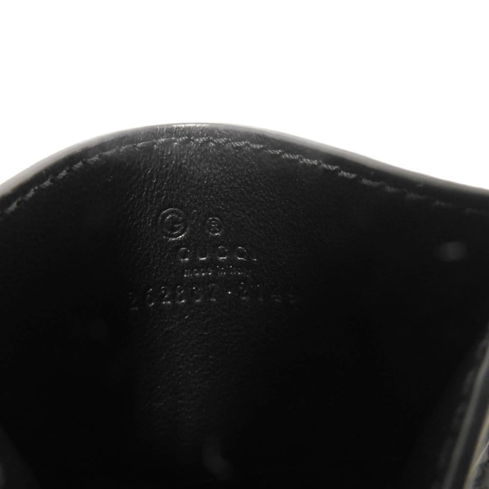 Б/у 9539 Микро Guccissima Визитница 262837 BMJ1N 1000 7946 Тиснение логотипа Двойная G Чехол для проездного Отличное состояние GG