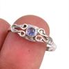 Натуральный камень Танзанит 925 Проба Стерлинговое Серебро Ювелирное Кольцо Размер 9 Z0c40