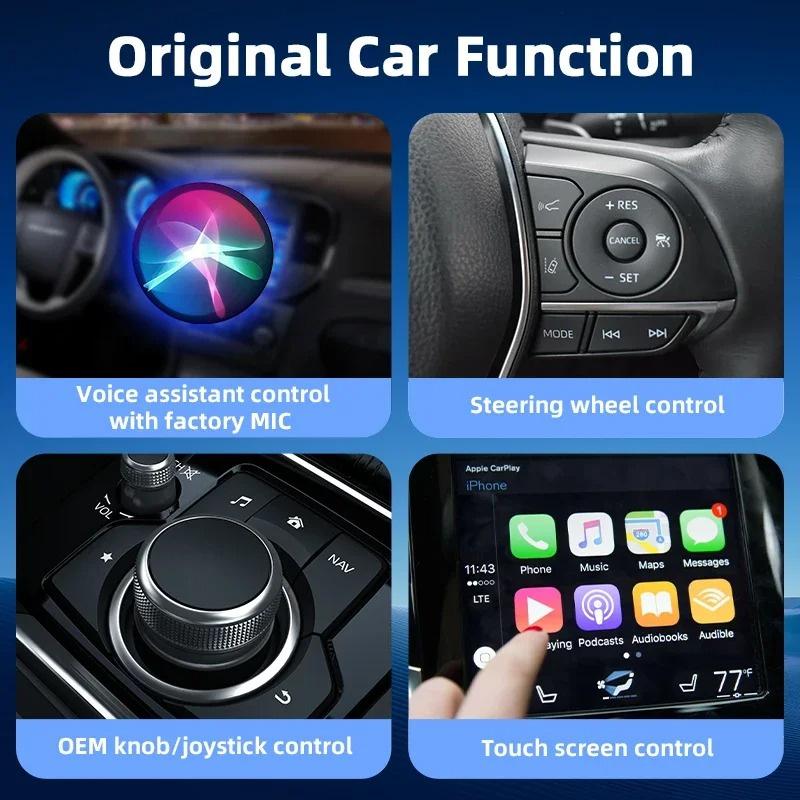 2 In 1 Wired to Wireless Carplay AI Box Android Auto Adapter Plug & Play USB Dongle For 98% OEM Car Wired Carplay Android Auto
