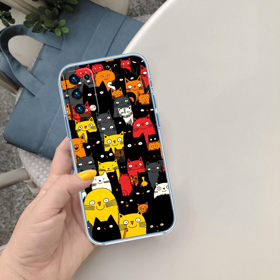 LO23 Cat Kitten Meow Transparent Phone Case for Motorola Moto G40 G04 G05 One Ace Action  Fusion + Plus Hyper Macro Vision Zoom