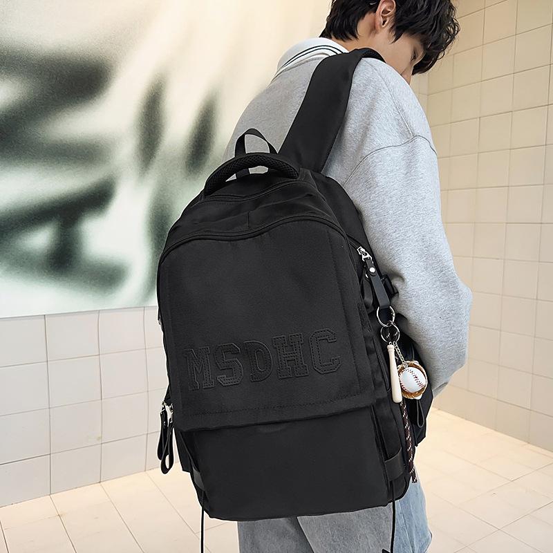 Backpack Men'S Fashion Simple Atmosphere Fashion Trend Couple Backpack High Value Large Capacity Student School Bag Women