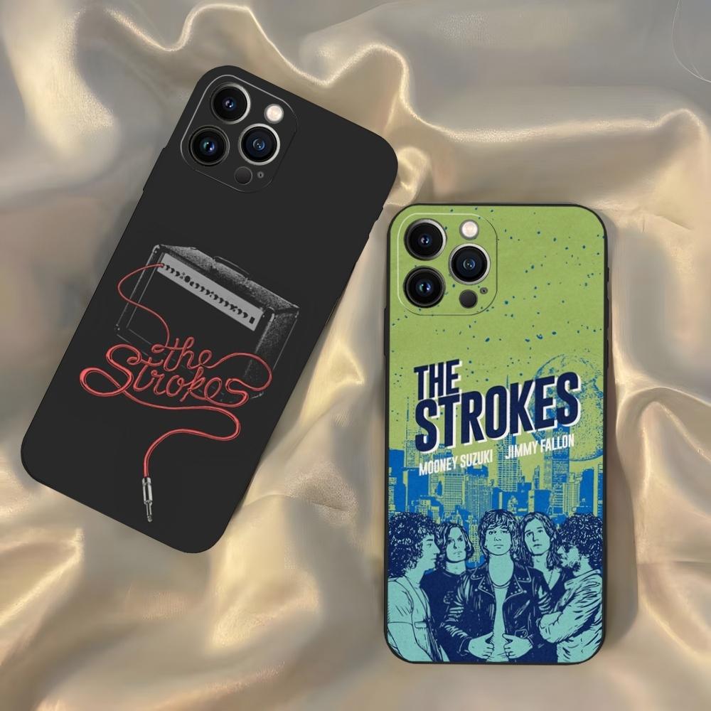 The Strokes Phone Case for Iphone 16 15 14 13 12 11 Pro Max Xr X Xs Mini 8 Plus SE 2022 Black Soft Silicone Cover