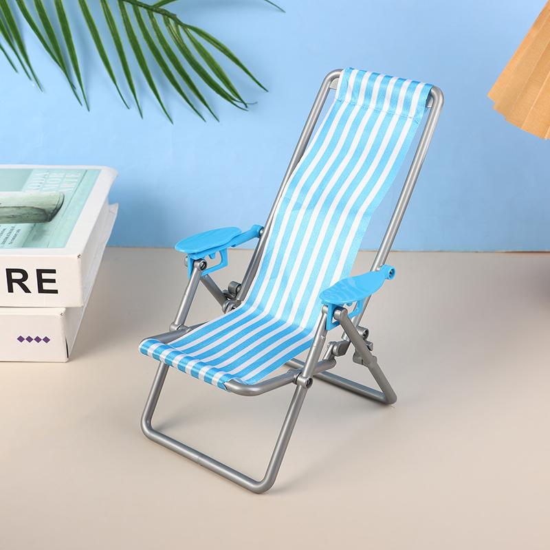 1/6 кукольный домик Мини складной пляжный стул модель кукольный домик на открытом воздухе повседневный откидывающийся стул кукольный дом мебель украшения