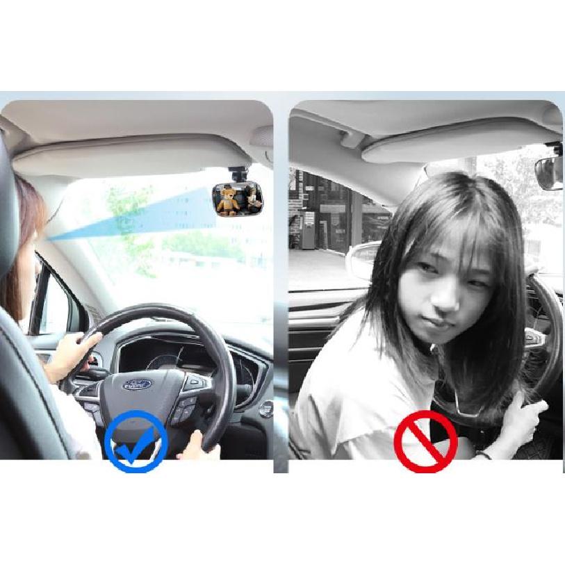 Universal 360 Adjustable Car Baby Safety Mirror for Rear Facing Car Seat Wide Angle View Anti Glare Monitor Kids Child Care Interior Mirrors6
