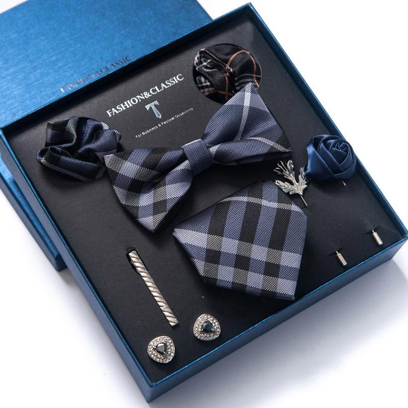 Men'S Tie Bow Tie Square Towel 8-Piece Gift Box Set Boyfriend Tie Gift