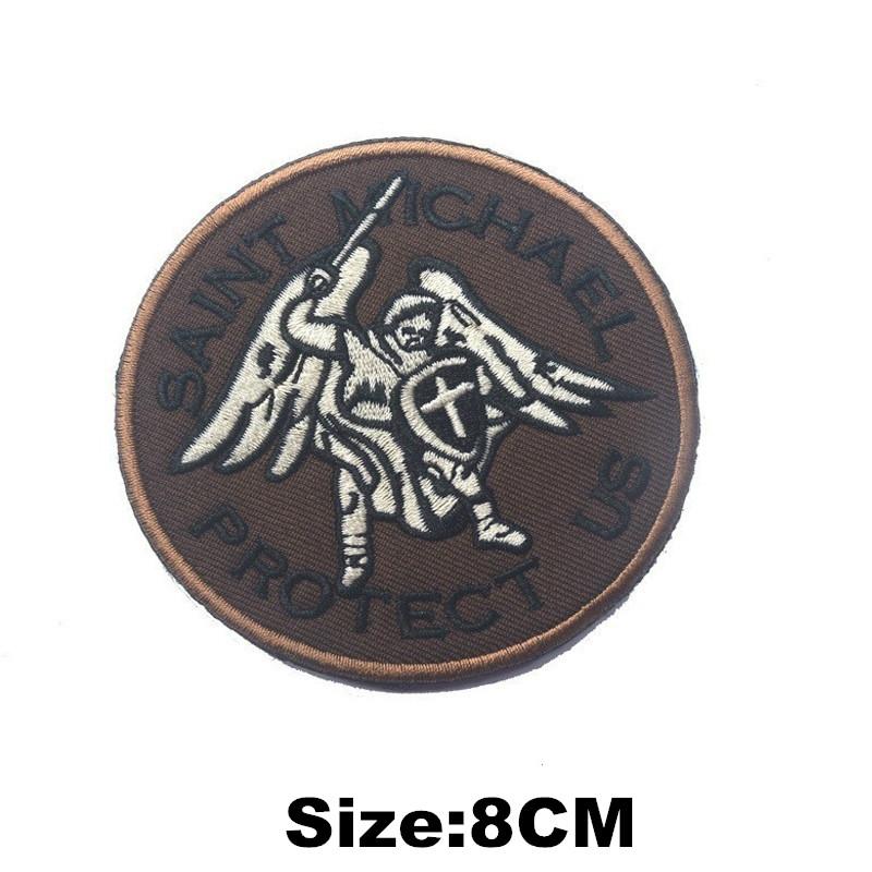 Значок SAINT MICHAEL PROTECT US, вышитые нашивки на крючках, военные тактические нашивки для одежды, нарукавные повязки для кепок, рюкзаков, знаки отличия, декоративные