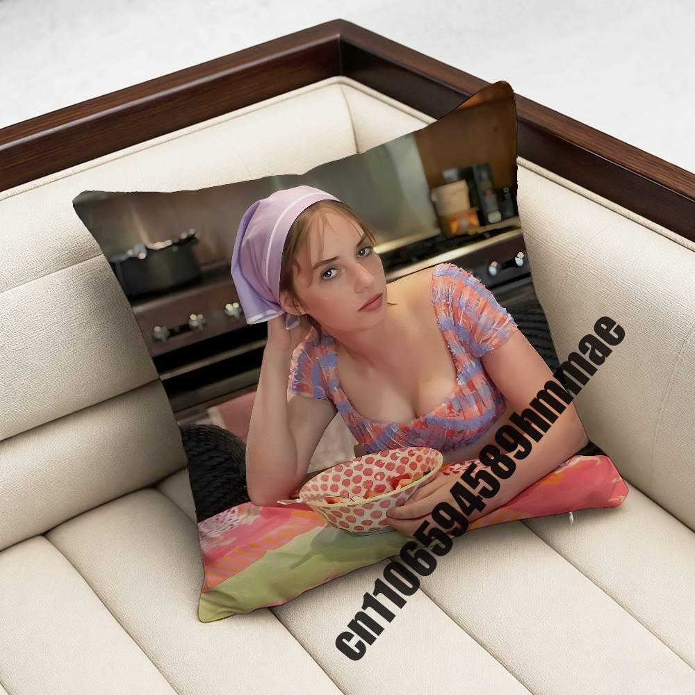 For Maya Hawke Cat Throw Pillow Case Sham xcm Decoration Square Chair Pillowcase Pad Cover