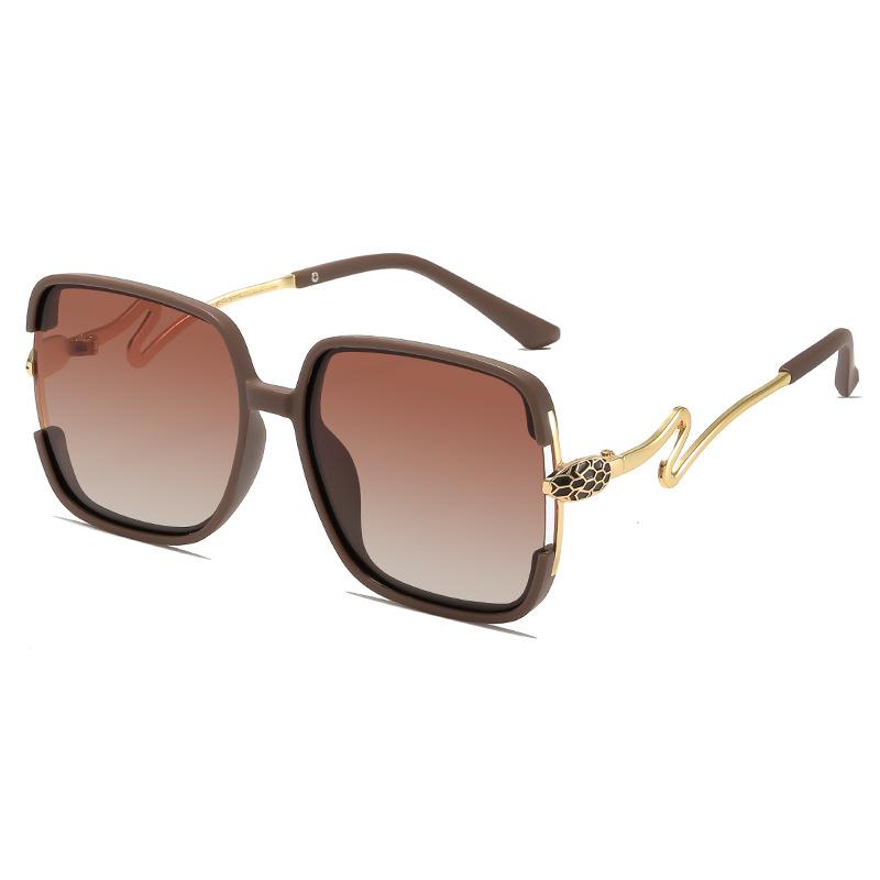 Солнцезащитные очки Белая Змея Повседневные Особенности Загадочная Кобра Солнцезащитные очки с Большой Оправой Ретро Тянущий Ветер Женские Стильные Очки