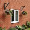 Wall Shelf Brackets 2 pcs Antique Brown 14.5 x 14.5 x 3 cm Steel