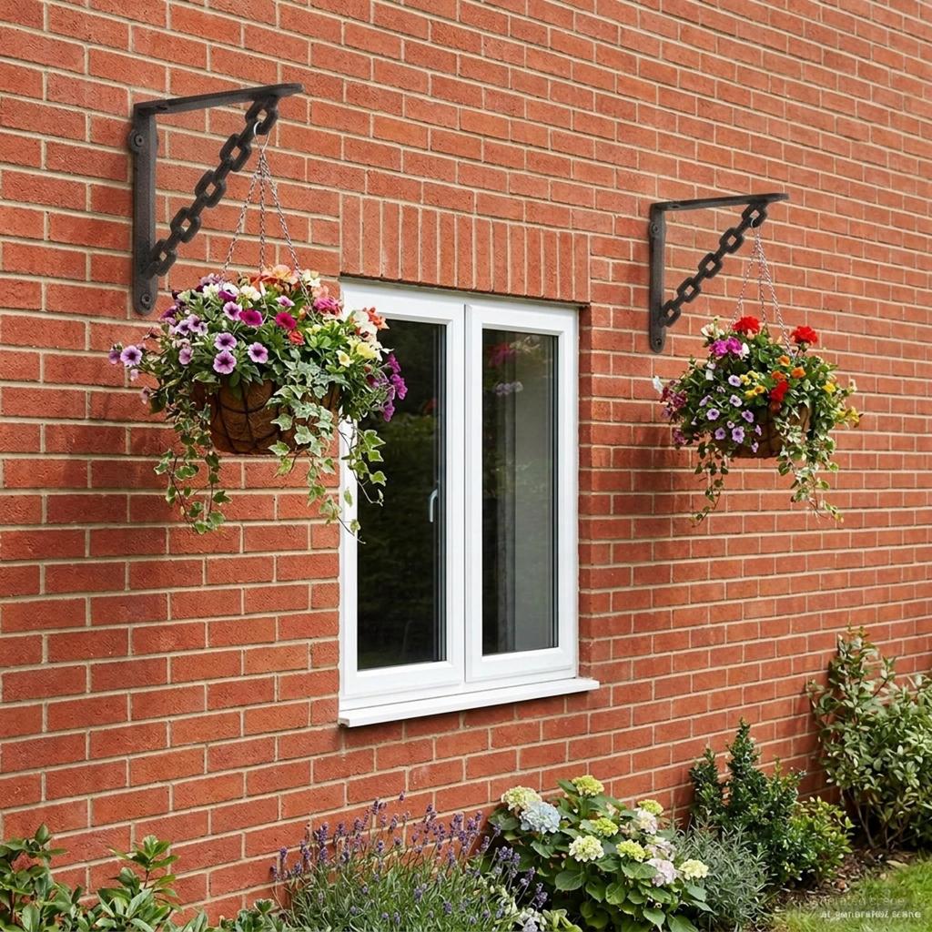 Wall Shelf Brackets 2 pcs Antique Brown 14.5 x 14.5 x 3 cm Steel