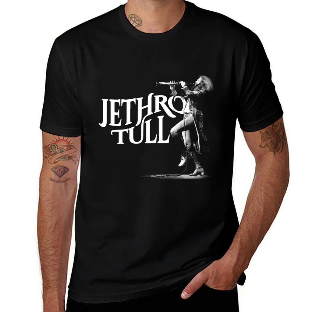 Футболка для фаната Jethro Tull Винтажная футболка с графикой Оверсайз Топы Мужские футболки с графикой Хип-хоп - Мужская летняя хлопковая футболка с графикой