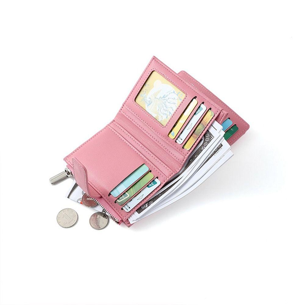 Однотонный короткий кошелек, короткие кошельки для монет, кошелек, новый складной кошелек для женщин