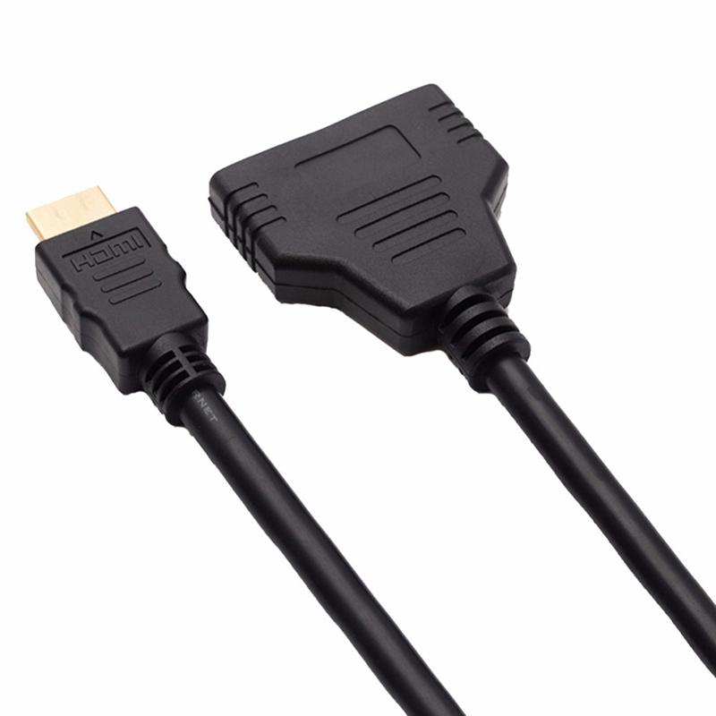 Мужчина разветвителя кабеля HDMI к двойному адаптеру разветвителя HDMI 2 женский Y в светодиоде HDMI Hd