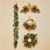 50CM Christmas Wreath & 2.7M Garland Set - Festive Door & Wall Decor