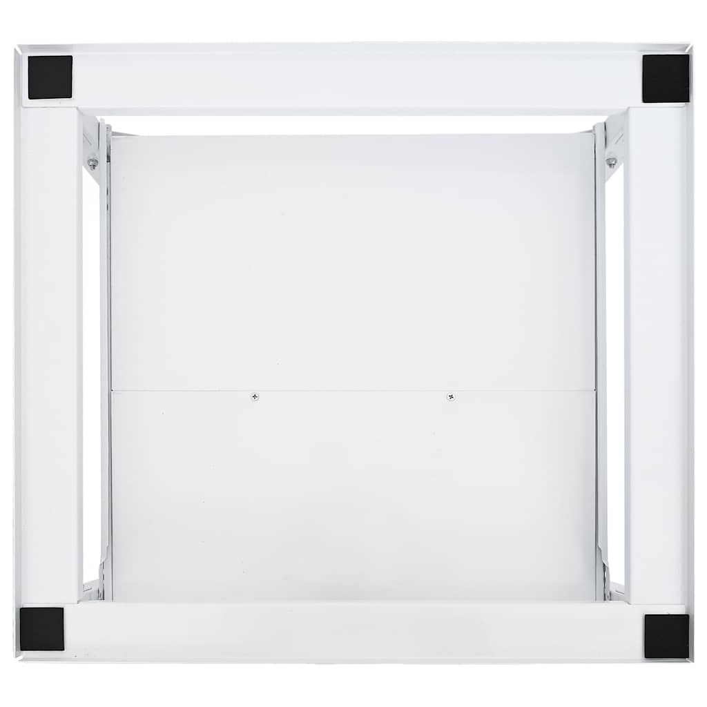 Washing Machine Pedestal with Pull Out Shelf White