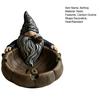 Cartoon Gnome Ashtray Heat-Resistant Resin Dwarf Decorative Storage Bowl Portable Travel Home Office Outdoor Ash Storage Tray