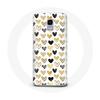 Case for Samsung Galaxy A6 2018 Abstract Texture Background Hearts Black Yellow and Gray