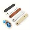 5Pcs Leather Cable Winder Charging Cable USB Cable Bundle Storage Leather Belt Adjustable Hole Buckle Design