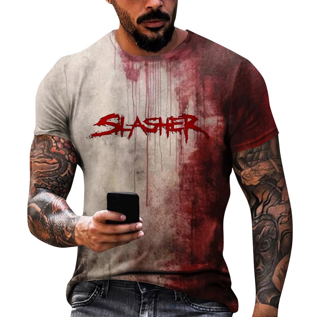 Футболка унисекс с круглым вырезом и принтом, свободная повседневная футболка унисекс с коротким рукавом