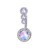 New European American Stainless Steel Zircon Belly Button Ring Jewelry