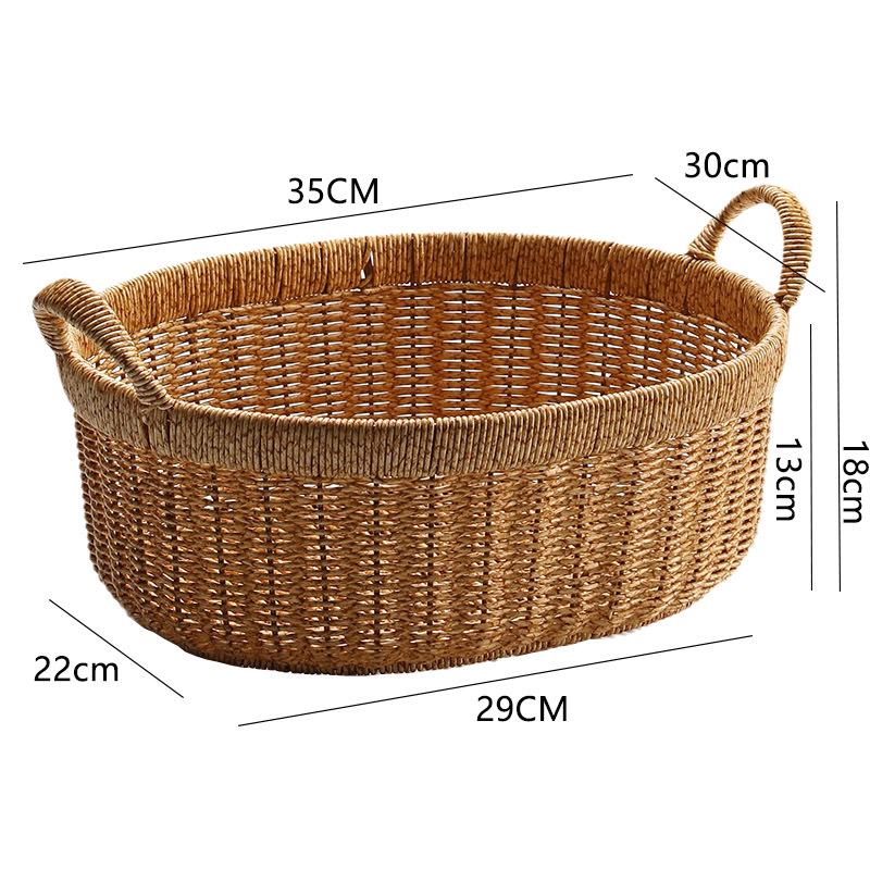 Корзина для фруктов и закусок из имитации ротанга - Универсальная для использования в гостиной, кухне и на пикнике.