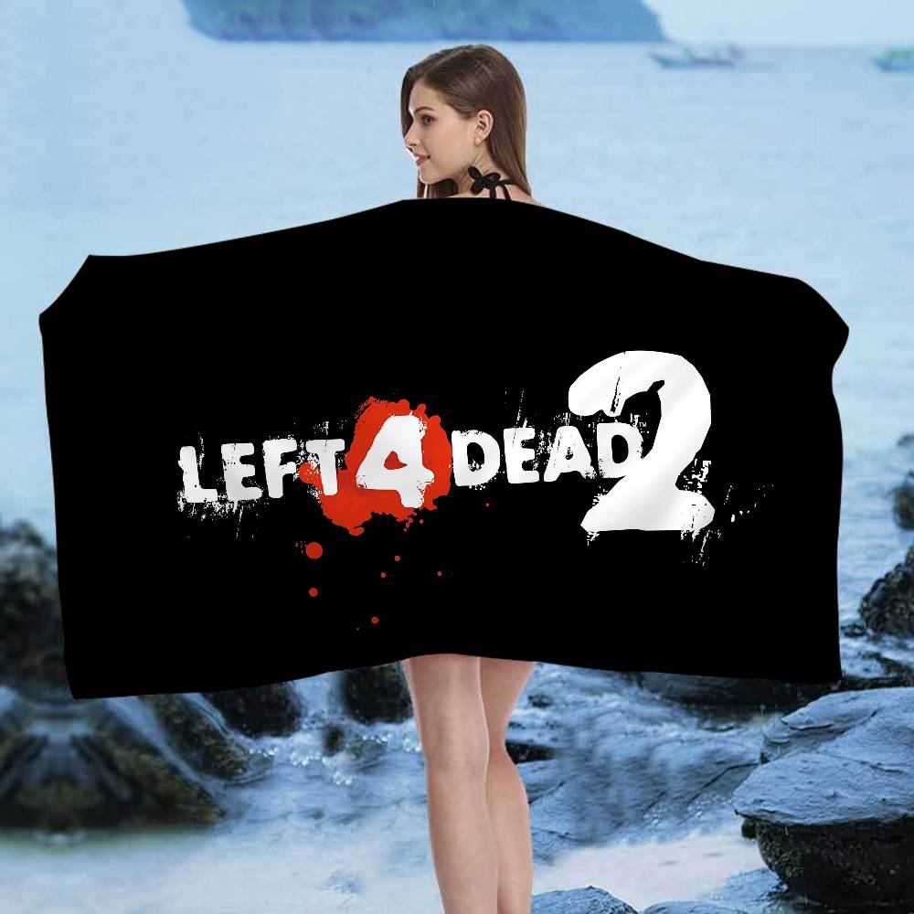 Горячая игра Left 4 Dead Большие пляжные полотенца из микрофибры Быстросохнущее полотенце Песчаные пляжные полотенца Полотенце для бассейна для путешествий Плавание Бассейн Йога