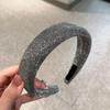 Women Headband Sparkling Rhinestones Sponge Thickened Filling Non-Slip Design Hair Hoop Flexible Fit Hair Accessory
