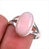 Natural Pink Opal Gemstone 925 Solid Sterling Silver Jewelry Ring Size 9 D6z28
