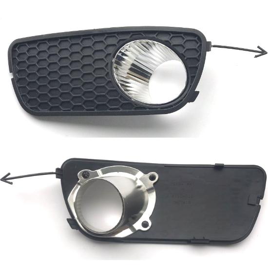 Комплект рамки правой левой противотуманной фары для Fiat Albea 2005-2013, никелированный, 2 шт., черный цвет OEM 51715992 51703147