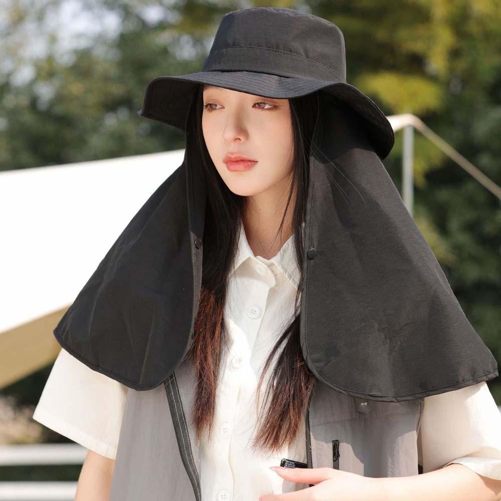Кепка для альпинизма с широкими полями Эластичная женская кепка от солнца Кепка с отверстием для хвостика Шаль Шляпа рыбака Женская
