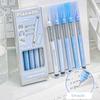 5pcs Gradient Blue Color Gel Pen for Kids Simplicity Korean Fashion Stationery Gel Pen Student 0.5mm Smooth Ink Scrapbook Pen