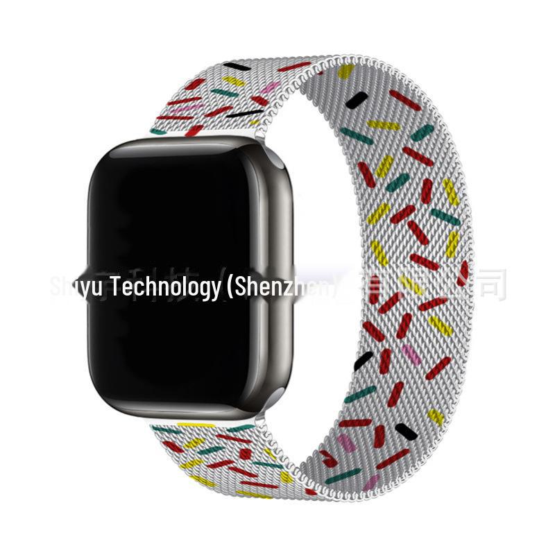 Совместимый металлический ремешок-петля для Apple Watch Series 5-9, SE