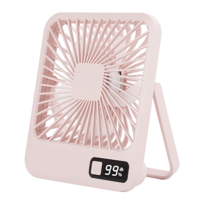 Portable Table Fan Desk 7H Timing Ultra Quiet Small USB Rechargeable Cooling Fan 5 Speeds Powerful Wind Offices Home Fan