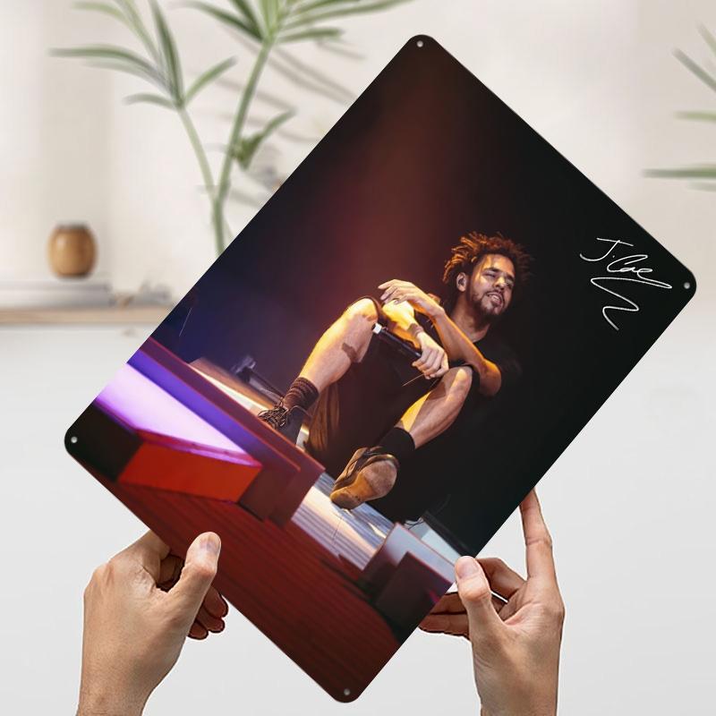 J Cole Tin Plaque Poster Customized Wall Art Retro Vintage Metal Signs for Man Cave Coffee Bar Accessories House Decor Room Men