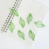 15 шт./компл. зеленые скрепки для бумаг, милые скрепки из нержавеющей стали в форме листьев, книжные знаки для офиса, школьные принадлежности