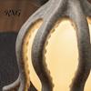 Unique Home Decorations Octopus Ocean Decor Table Lamp, Resin Tentacle Sculpted Statue, Warm Glow Garden Sculptures Coastal Nautical Accent