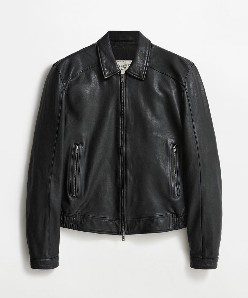 LMOOD Sliver Lambskin Leather Jacket Black
