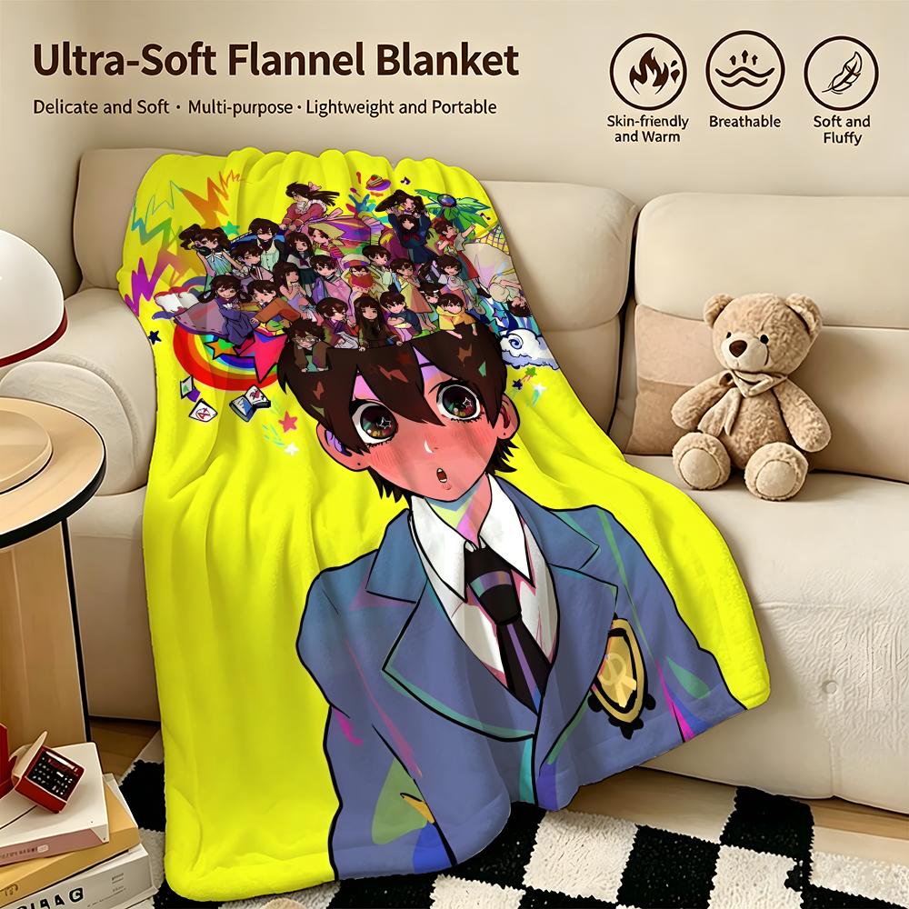anime O-Ouran High School Host Club-b Throw Warm Soft Flannel Blanket, Multi-use for Sofa Bed Camping Travel Nap