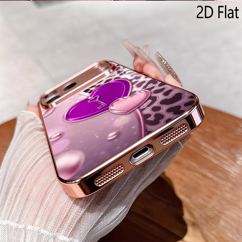 EartKey 2DFlat Для iPhone17 18 16 15 14 13 12 11 Pro Max XS XR 8 7Plus Чехол для телефона Ударопрочный Защитная задняя крышка