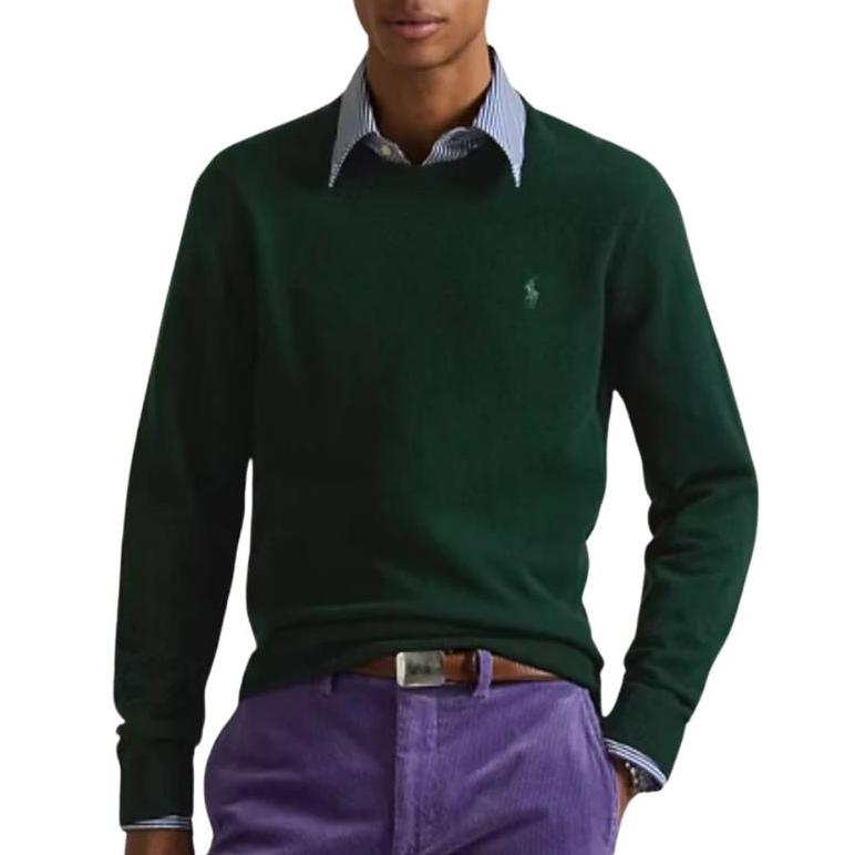 Свитер с вышивкой Polo Ralph Lauren, с длинным рукавом, круглым вырезом, мужской, 710974148-006