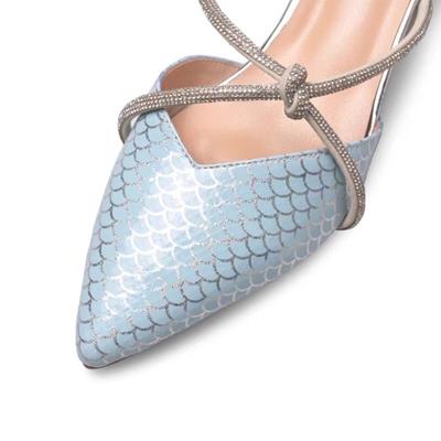 Кристальные туфли на высоком каблуке женские сандалии туфли с острым носком женские тапочки лето 2025 роскошные элегантные туфли для платья туфли на толстом каблуке mujer сандалии