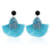 New Fashion Jewelry Charm Crystal Glitter Sequins  Dangle Tassel Earrings Teardrop Fringe Drop