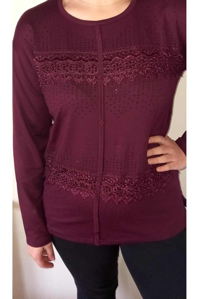 Женская блузка большого размера, гипюровая трендовая блузка для мамы